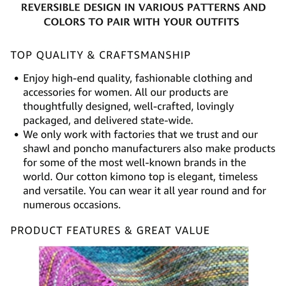 Kollie More Wrap Shawl Ombre Turquoise - Picture 11 of 14